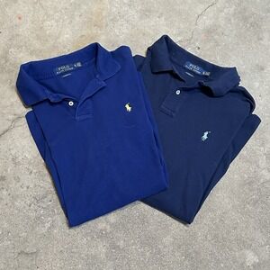 Polo Ralph Lauren Polo Shirt Bundle Navy Blue With Pony Golf Active Cotton XL